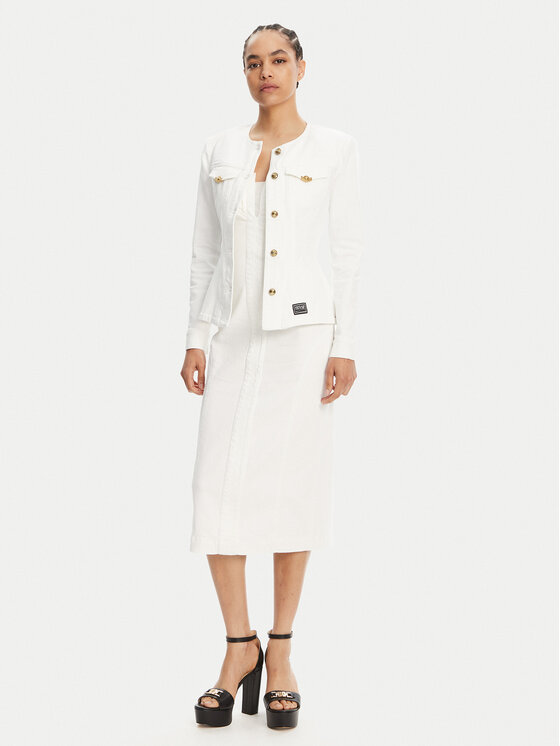 Versace Jeans Couture Versace Jeans Couture Džinsinė striukė 78HAS457 Balta Slim Fit