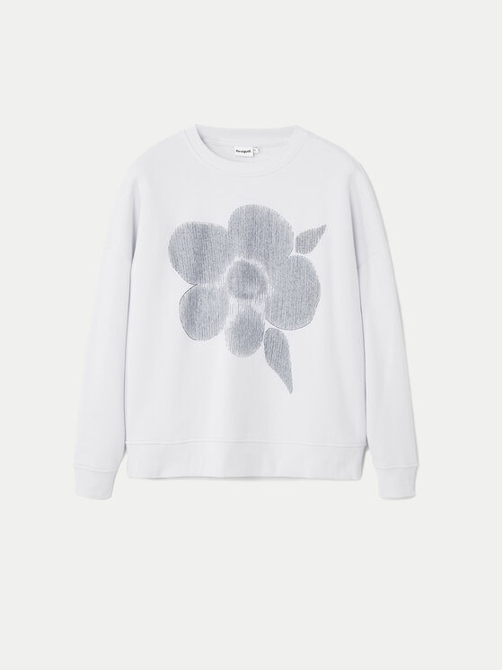 Desigual Desigual Sweatshirt Flores 24WWSK33 Écru Regular Fit