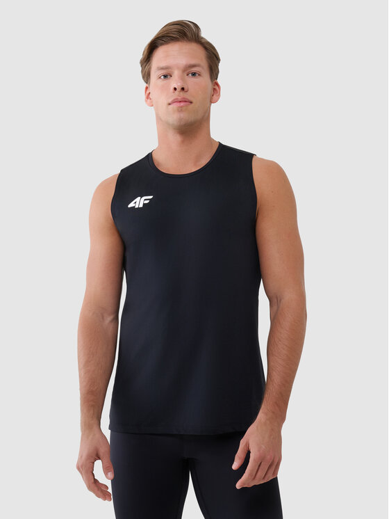4F 4F Tank top NOS Czarny Regular Fit