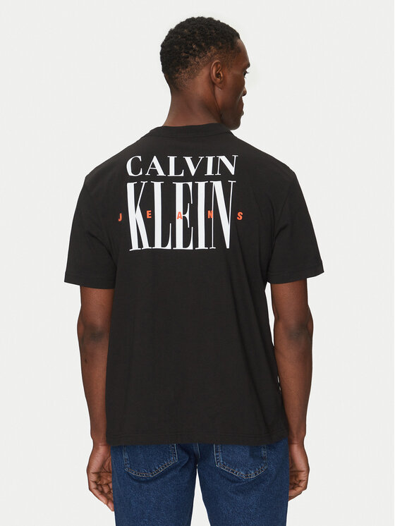 Calvin Klein Jeans Calvin Klein Jeans Tricou Serif Font Graphic J30J327473 Negru Regular Fit