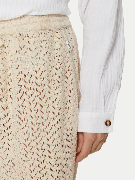 Roxy Roxy Pletene hlače Mood Moving ERJX603395 Écru Regular Fit