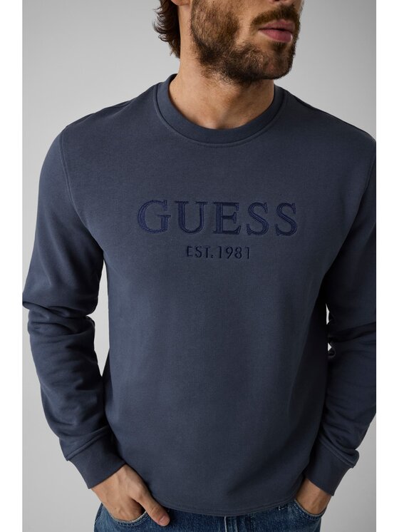 Guess Guess Mikina 182683 Světle modrá Classic Fit
