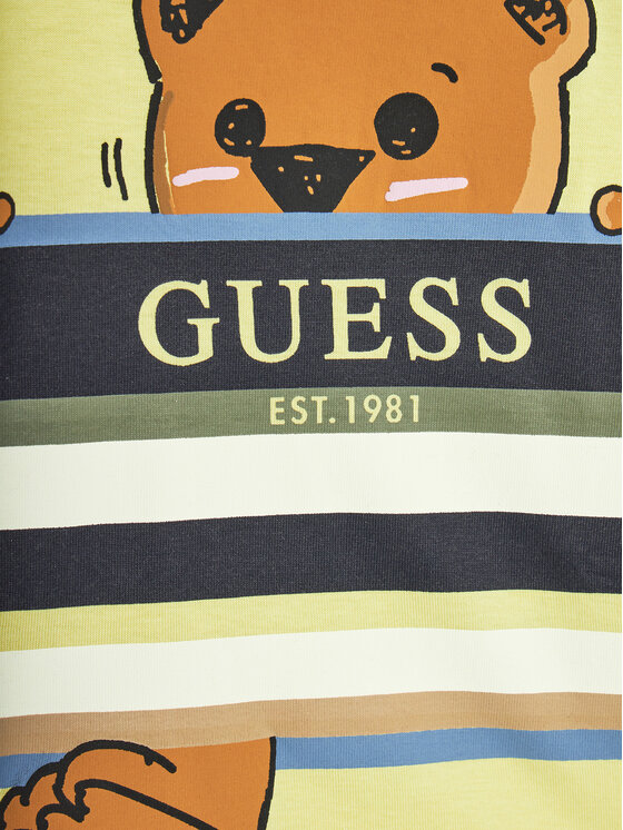 Guess Guess Majica N4BI24 I3Z13 Žuta Regular Fit