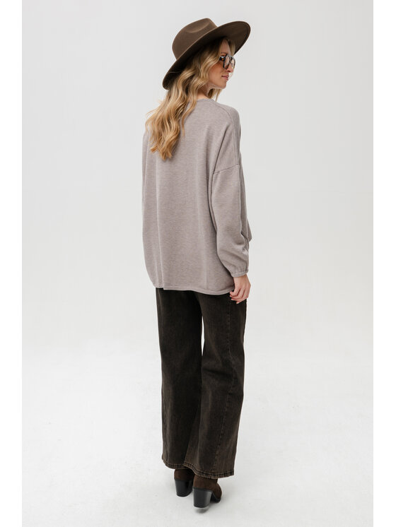 blue shadow blue shadow Sweter Kety Beżowy Regular Fit