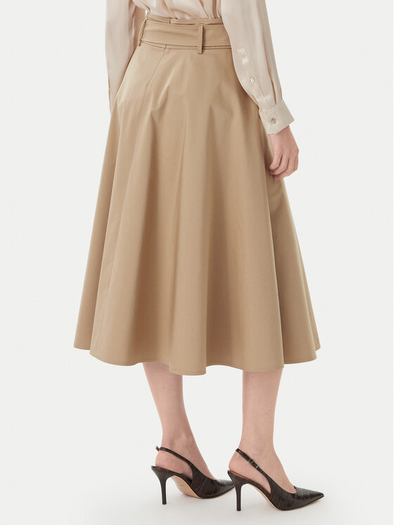 Marella Marella Φούστα σε γραμμή Α Tappeto 2613101101 Μπεζ Regular Fit