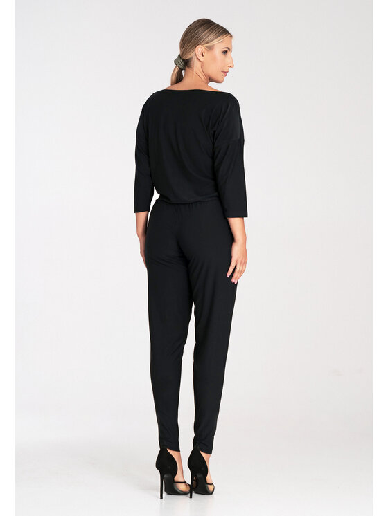 FIGL FIGLFIGL Jumpsuit M1030 Nero Regular Fit