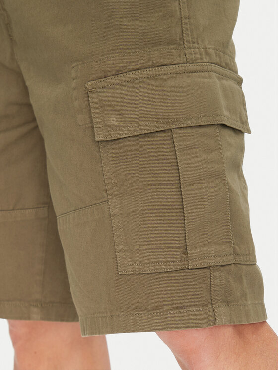 Guess Jeans Guess Jeans Szorty materiałowe M5GD45 WGCV1 Khaki Regular Fit