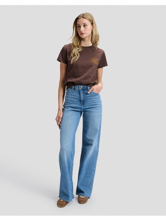 Lee Lee T-Shirt 89 TEE Brązowy Regular Fit