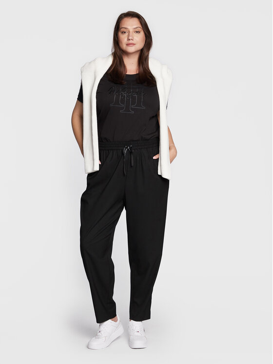 Pantaloni di tessuto Flannel Tapered Pull On