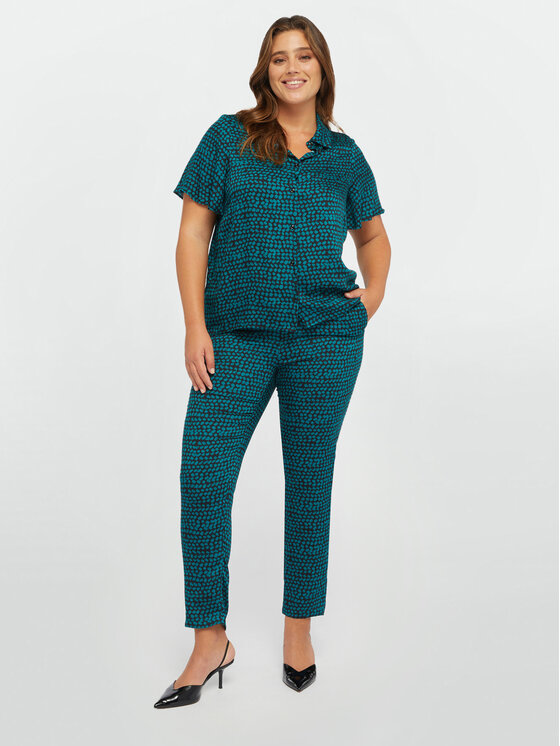 Fiorella Rubino Fiorella Rubino Spodnie materiałowe P106T004748N0Z4 Zielony Regular Fit
