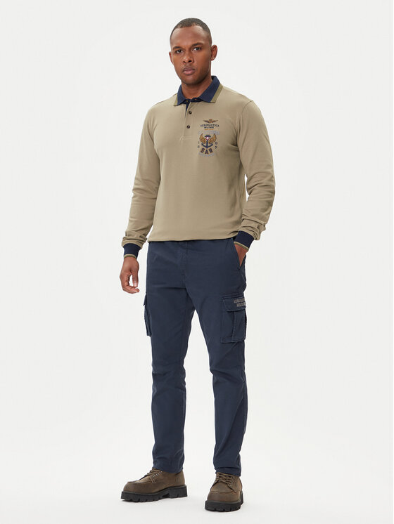 Aeronautica Militare Aeronautica Militare Polo 252PO1896UP00173 Kaki Regular Fit