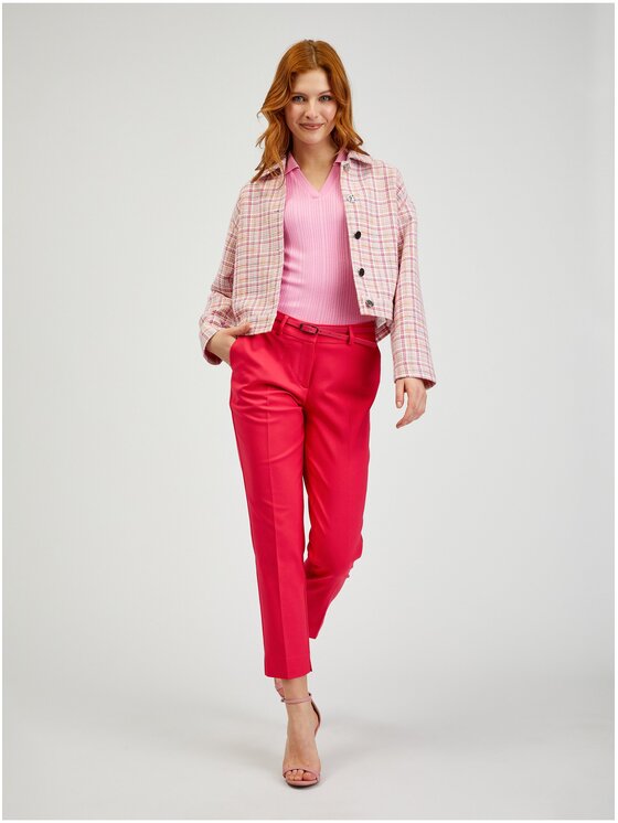 Orsay Orsay Marynarka 488111359000__36 Różowy Regular Fit