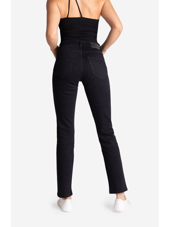 RJ Rocks Jeans RJ Rocks Jeans Jeansy Daisy Czarny Straight Leg