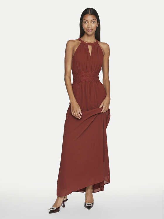 Vila Vila Õhtune kleit Milina 14052647 Pruun Regular Fit