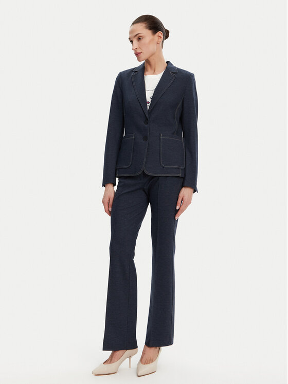 Olsen Olsen Spodnie materiałowe 14002253 Granatowy Bootcut Fit