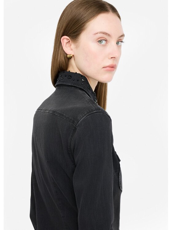 Liu Jo Liu Jo camicia di jeans UF5198D405187467 Nero Regular Fit