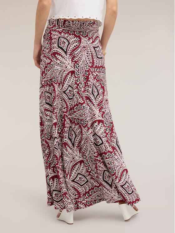 Motivi Motivi Spódnica midi 1059Q001236N0S1 Bordowy Flared Fit