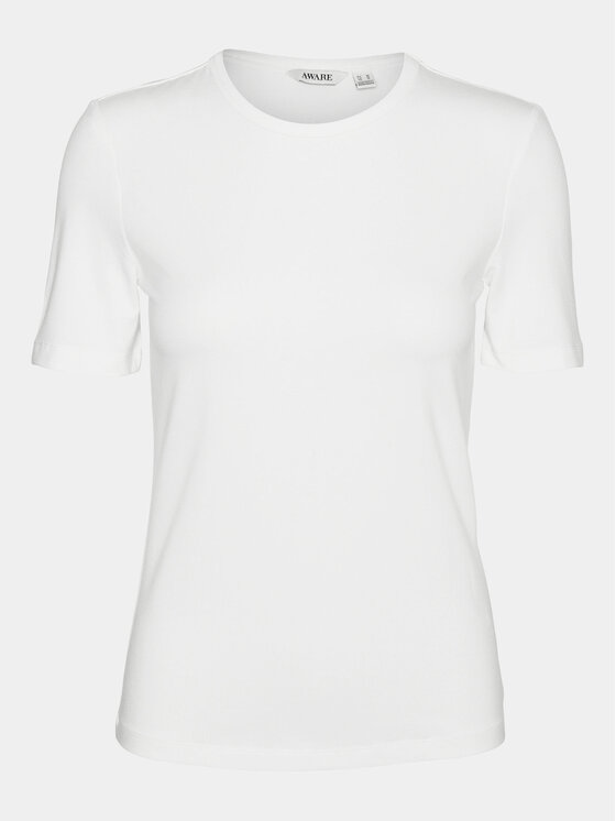 Vero Moda Vero Moda T-Shirt AWARE Heaven 10299736 Biały Tight Fit