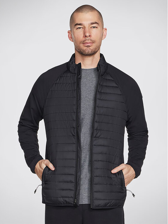 Skechers Pārejas jaka Goshield Hybrid Jacket JA23 Melns Regular Fit