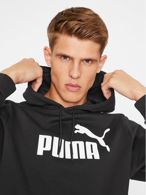 Puma Puma Bluza Ess Big Logo 586686 Czarny Regular Fit