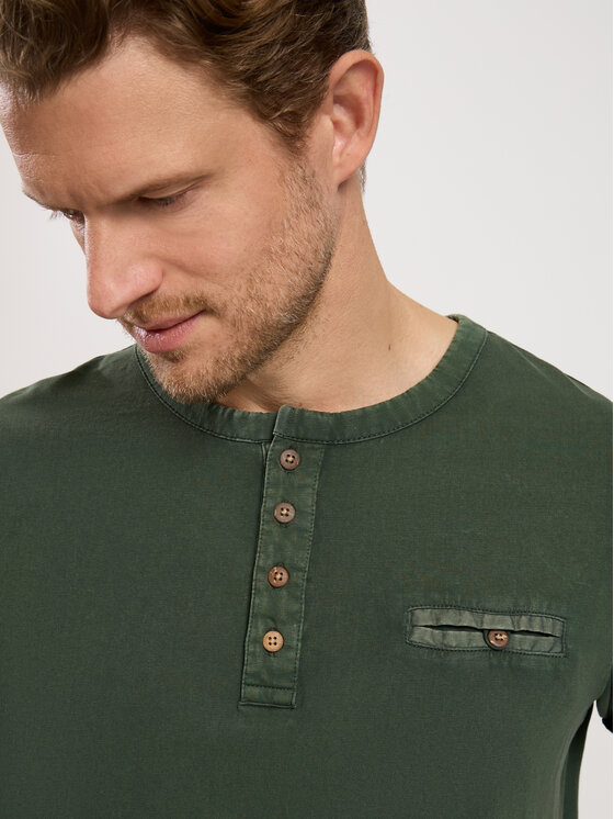 Cross Jeans Cross Jeans T-Shirt 16091-002 Khaki Regular Fit