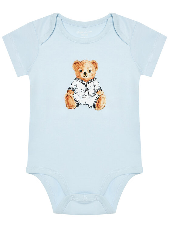 Polo Ralph Lauren Set di 2 body da neonato 320834125001 Blu