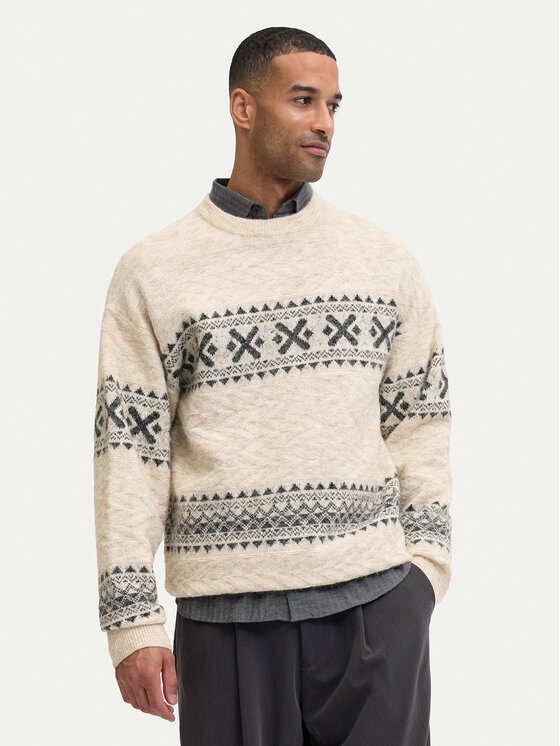Jack & Jones Jack & Jones Sweater Blumax 12286244 Bézs Relaxed Fit