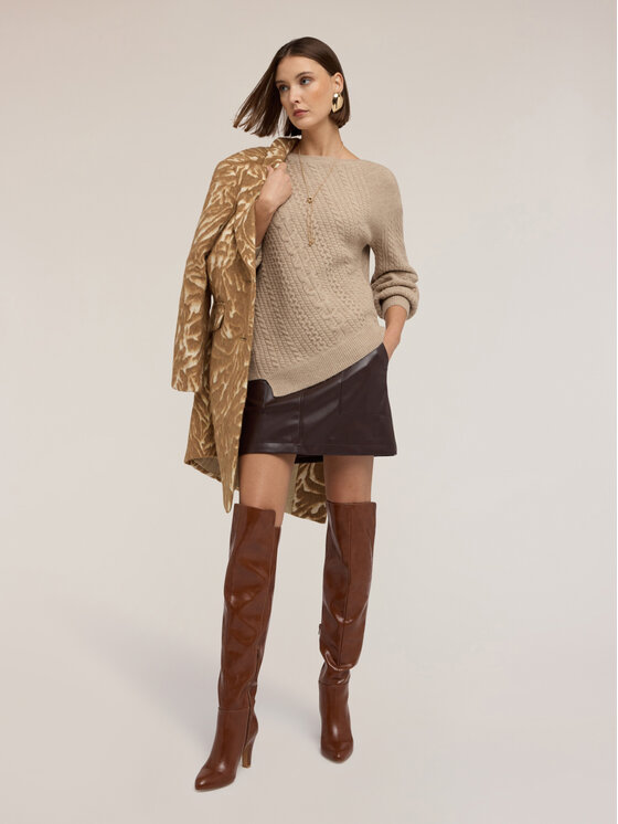 Motivi Motivi Maglione M015W003688N002 Crema Over Fit