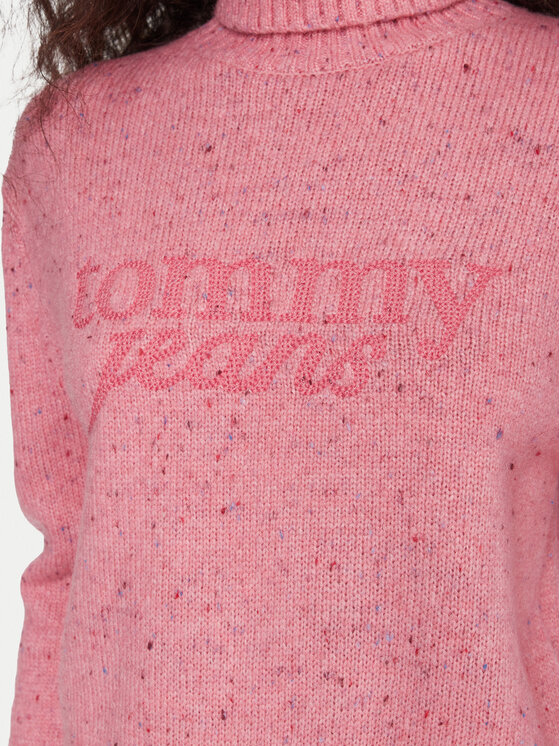 Tommy Jeans Tommy Jeans Rollkragenpullover DW0DW21687 Rosa Relaxed Fit