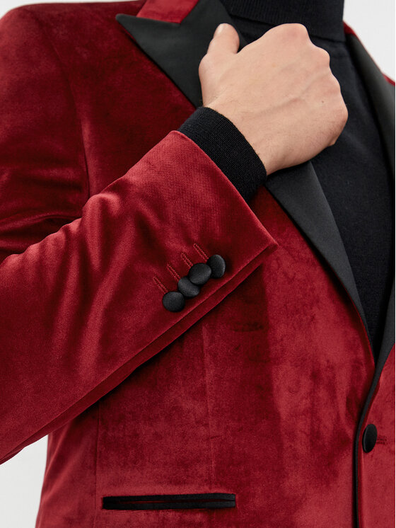 KARL LAGERFELD KARL LAGERFELD Сако 155270 541009 Червен Slim Fit