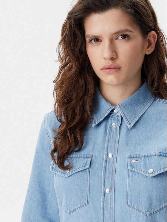 Tommy Jeans Tommy Jeans Sukienka jeansowa DW0DW20111 Niebieski Regular Fit