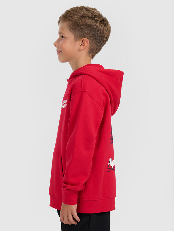 4F 4F Bluza APRES SKI Czerwony Loose Fit
