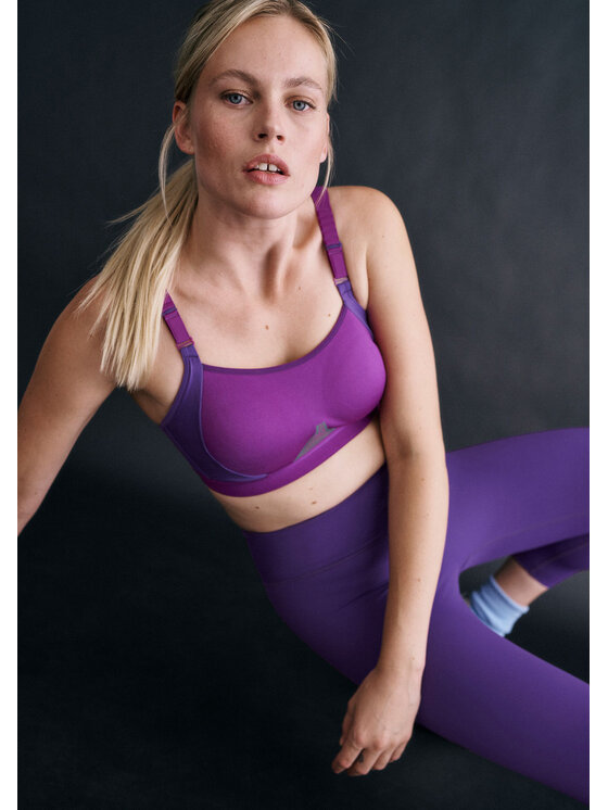 Triumph Triumph Colanți Cardio RTW 7/8 High Waist Leggings Logo 10215957 Violet Slim Fit
