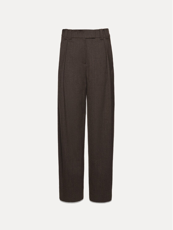 La Mania La Mania Spodnie garniturowe RHEA Brązowy Classic Fit