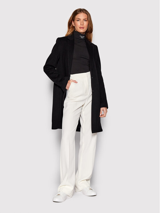 Calvin Klein Calvin Klein Wollmantel K20K204155 Schwarz Regular Fit
