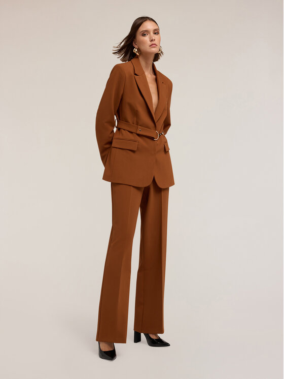 Motivi Motivi Pantaloni di tessuto P099Q004180N022 Marrone Over Fit