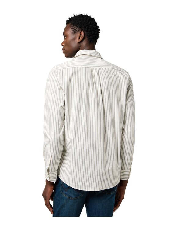 Wrangler Wrangler Camicia 112371616 Crema Regular Fit