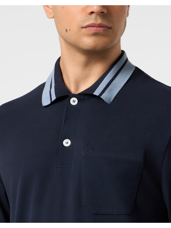 PHILIPP PLEIN PHILIPP PLEIN Polokošile 31303 Tmavomodrá Slim Fit