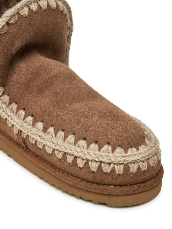 Mou Mou Śniegowce Eskimo 18 Glitter Logo FW101050A Brązowy