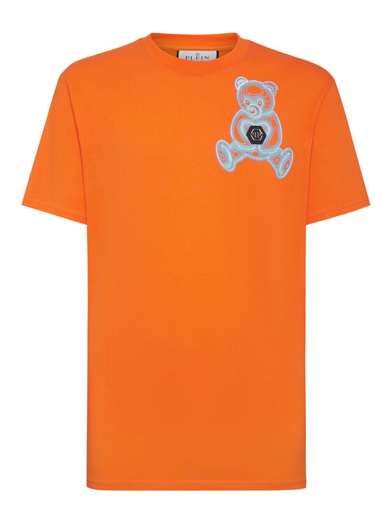 PHILIPP PLEIN PHILIPP PLEIN T-Shirt 1389 Pomarańczowy Regular Fit