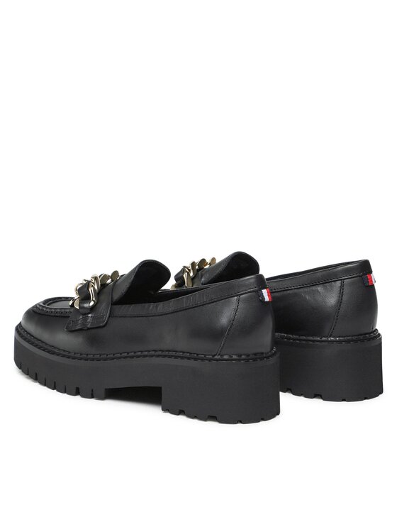 Tommy Hilfiger Tommy Hilfiger Loafersy Chain Chunky Loafer FW0FW06865 Czarny