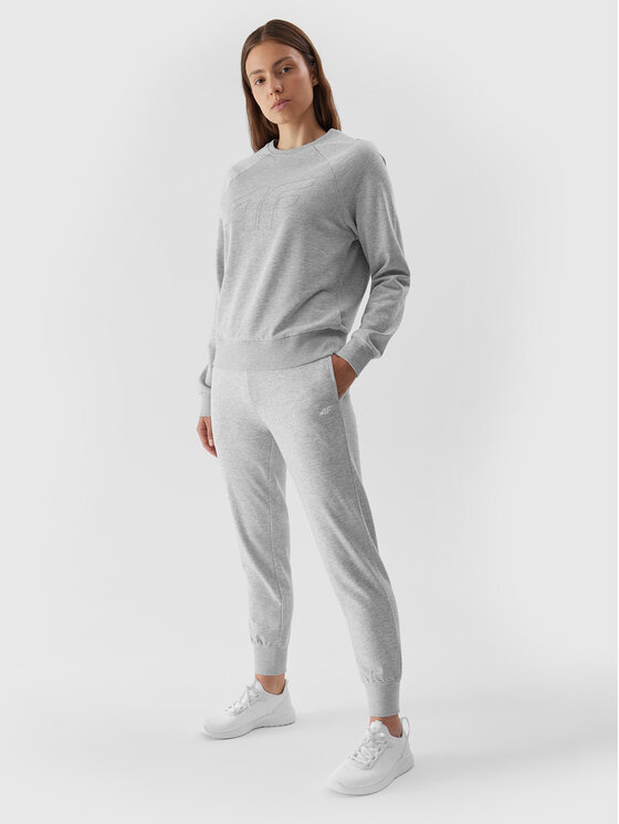 4F 4F Jogginghose 4FAW23TTROF474 Grau Regular Fit