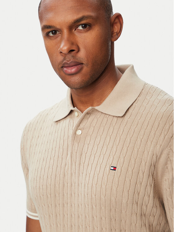 Tommy Hilfiger Tommy Hilfiger Polo marškinėliai MW0MW40701 Šviesiai smėlinė Regular Fit