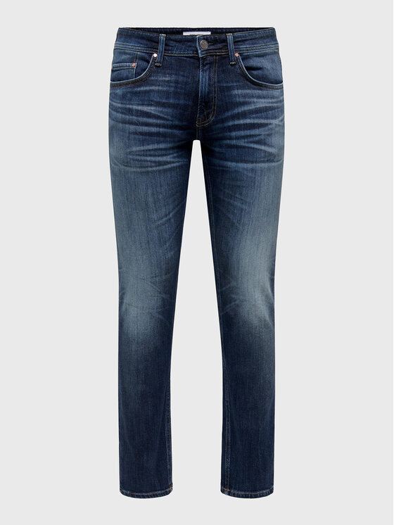 Only & Sons Only & Sons Traperice Weft 22023251 Tamnoplava Regular Fit