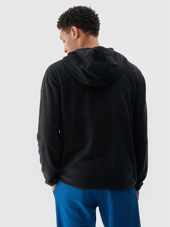 4F 4F Fleecová mikina 4FWMM00TFLEM317-20S Čierna Regular Fit