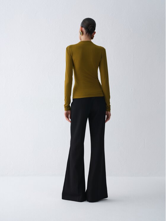La Mania La Mania Spodnie garniturowe NOTTE Czarny Slim Fit