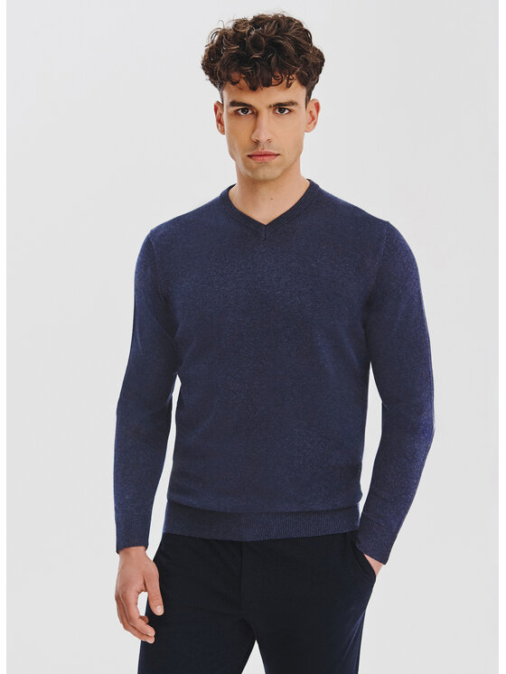 Pako Lorente Pako Lorente Sweter P25WB-2X-027 Granatowy Classic Fit