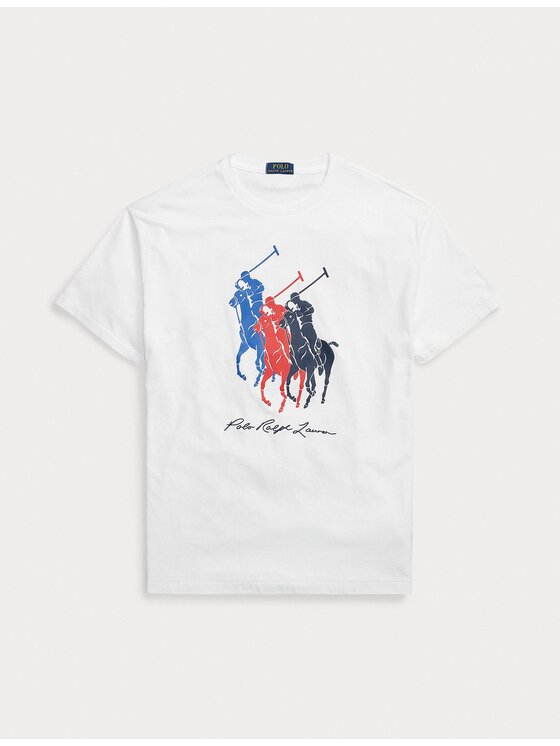 Polo Ralph Lauren Tshirt 710909588002 Blanc Classic Fit Modivo.fr