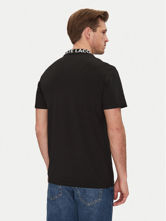 Lacoste Lacoste Tričko TH9582 Čierna Regular Fit