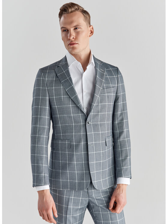 Pako Lorente Pako Lorente Spodnie garniturowe P22SF-6G-012 Niebieski Slim Fit
